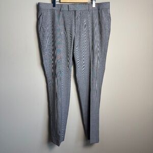 Sondergaard Copenhagen Men's Gray‎ Striped Plaid Slim Fit Dress Pants Size 38x30